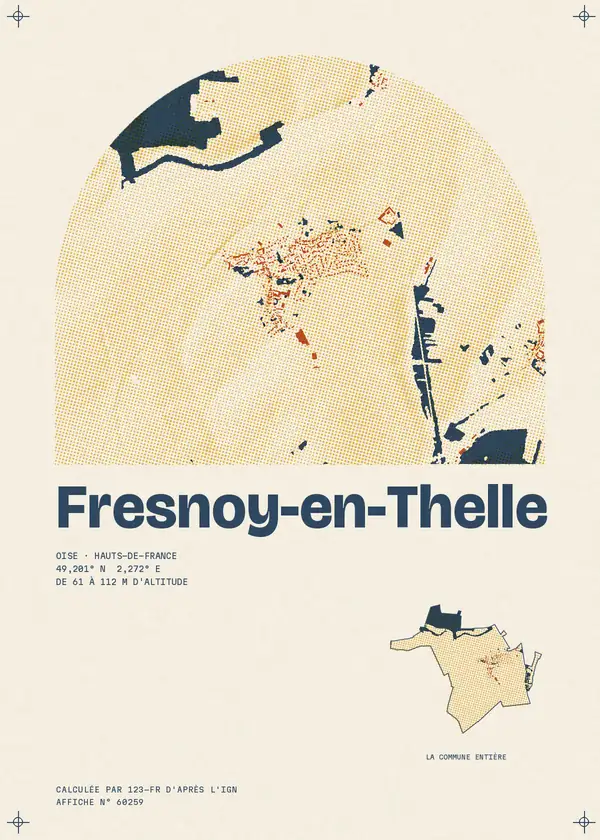 Affiche de Fresnoy-en-Thelle, calculée par 123-fr d'après l'IGN
