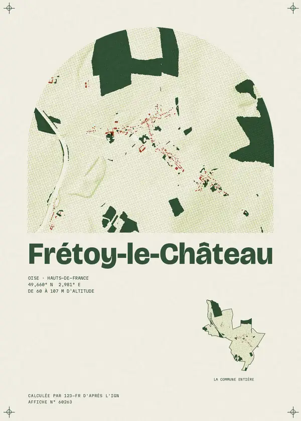 Affiche de Frétoy-le-Château, calculée par 123-fr d'après l'IGN