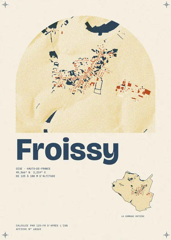 Affiche de Froissy, calculée par 123-fr d'après l'IGN