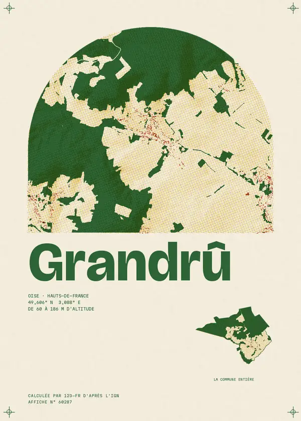 Affiche de Grandrû, calculée par 123-fr d'après l'IGN