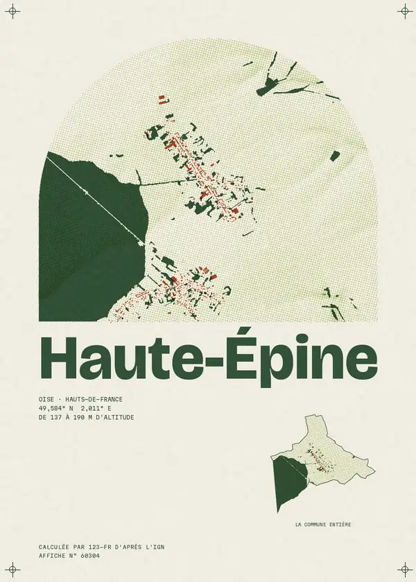 Affiche de Haute-Épine, calculée par 123-fr d'après l'IGN