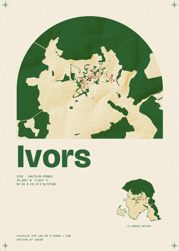 Affiche de Ivors, calculée par 123-fr d'après l'IGN