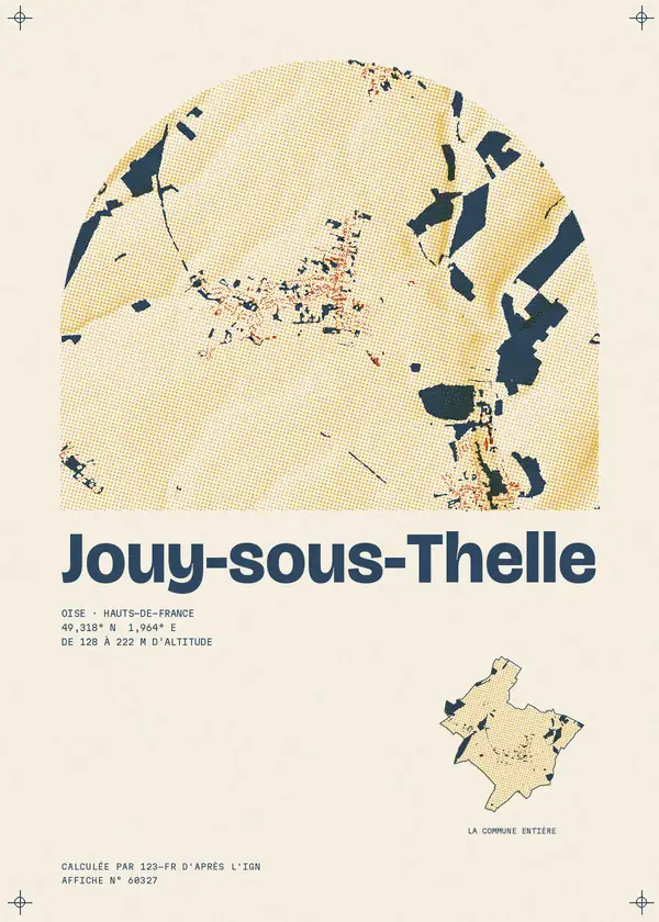 Affiche de Jouy-sous-Thelle, calculée par 123-fr d'après l'IGN