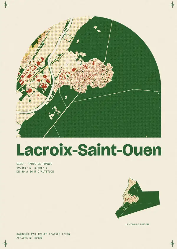 Affiche de Lacroix-Saint-Ouen, calculée par 123-fr d'après l'IGN