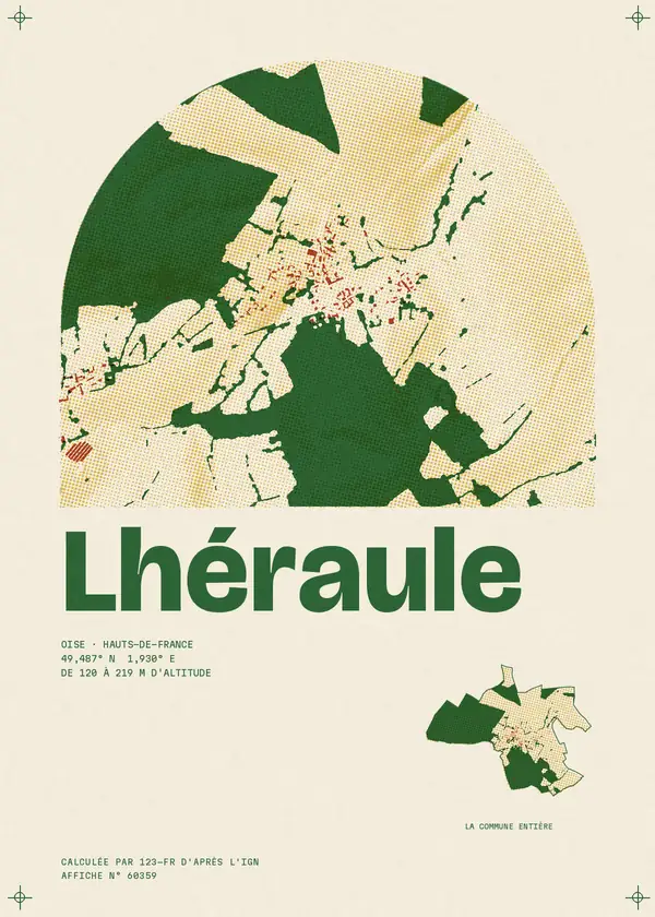 Affiche de Lhéraule, calculée par 123-fr d'après l'IGN