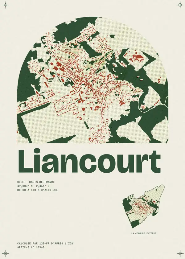 Affiche de Liancourt, calculée par 123-fr d'après l'IGN