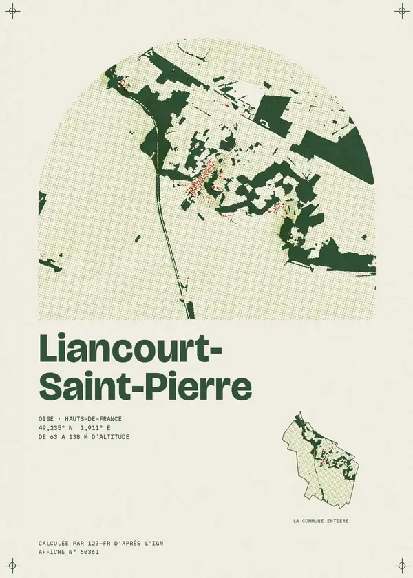 Affiche de Liancourt-Saint-Pierre, calculée par 123-fr d'après l'IGN