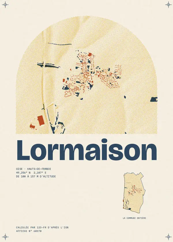Affiche de Lormaison, calculée par 123-fr d'après l'IGN