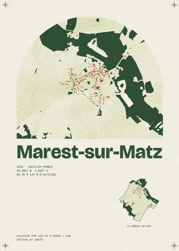 Affiche de Marest-sur-Matz, calculée par 123-fr d'après l'IGN