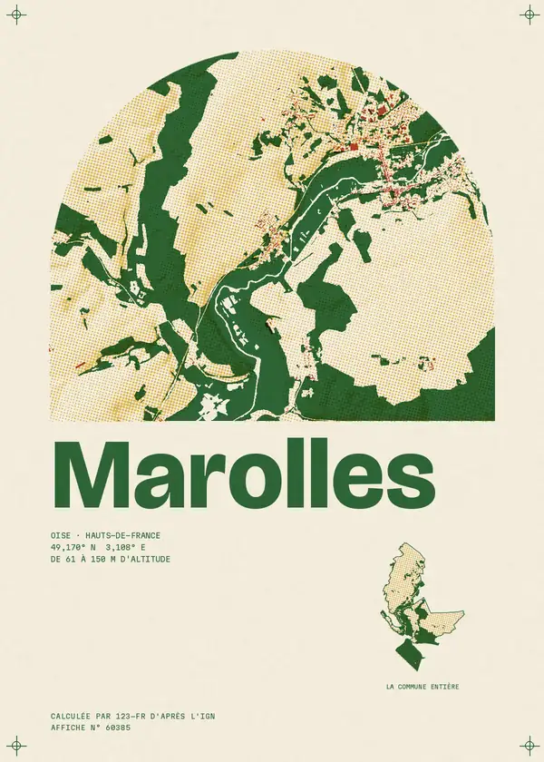 Affiche de Marolles, calculée par 123-fr d'après l'IGN