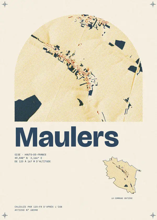 Affiche de Maulers, calculée par 123-fr d'après l'IGN