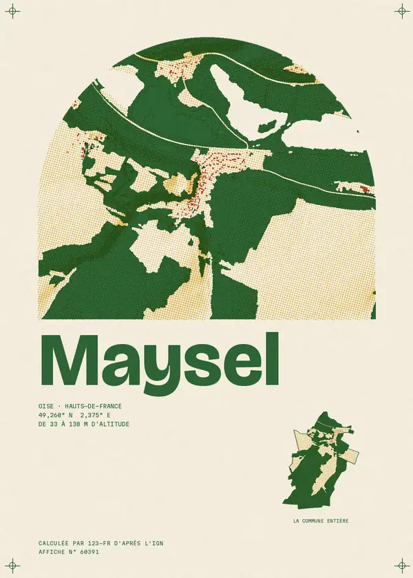 Affiche de Maysel, calculée par 123-fr d'après l'IGN