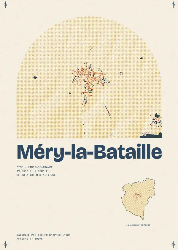 Affiche de Méry-la-Bataille, calculée par 123-fr d'après l'IGN