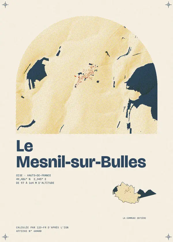 Affiche de Le Mesnil-sur-Bulles, calculée par 123-fr d'après l'IGN