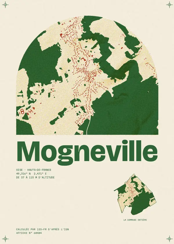 Affiche de Mogneville, calculée par 123-fr d'après l'IGN