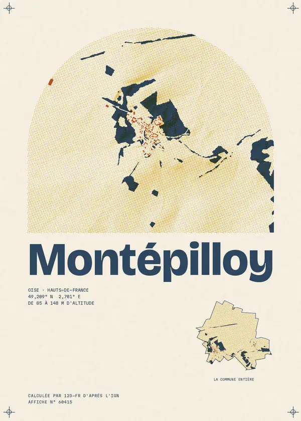 Affiche de Montépilloy, calculée par 123-fr d'après l'IGN