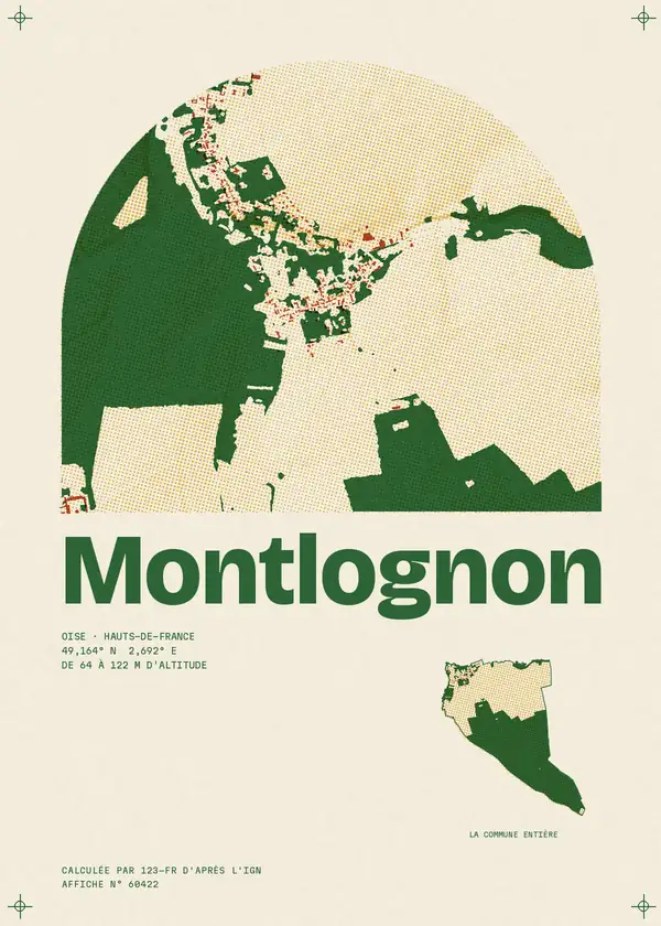 Affiche de Montlognon, calculée par 123-fr d'après l'IGN
