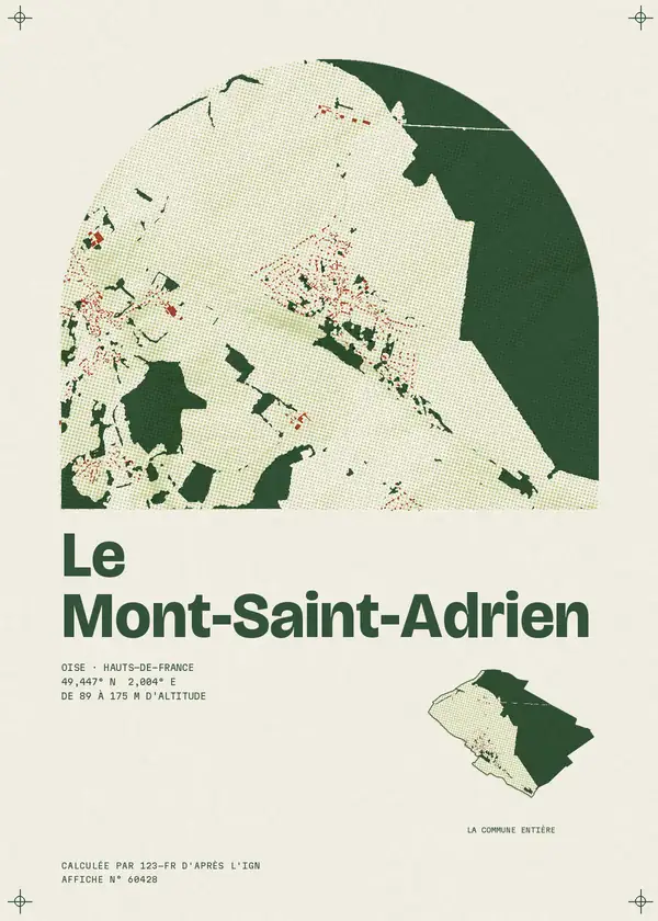 Affiche de Le Mont-Saint-Adrien, calculée par 123-fr d'après l'IGN