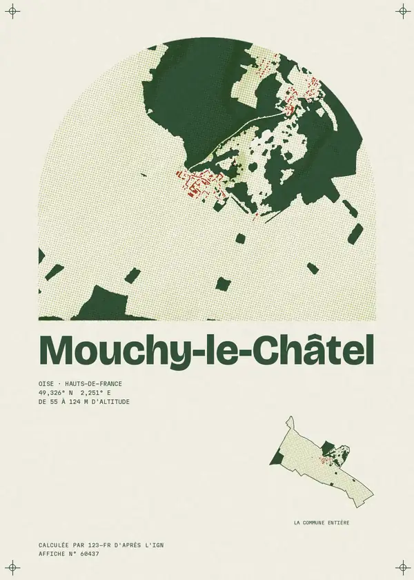 Affiche de Mouchy-le-Châtel, calculée par 123-fr d'après l'IGN