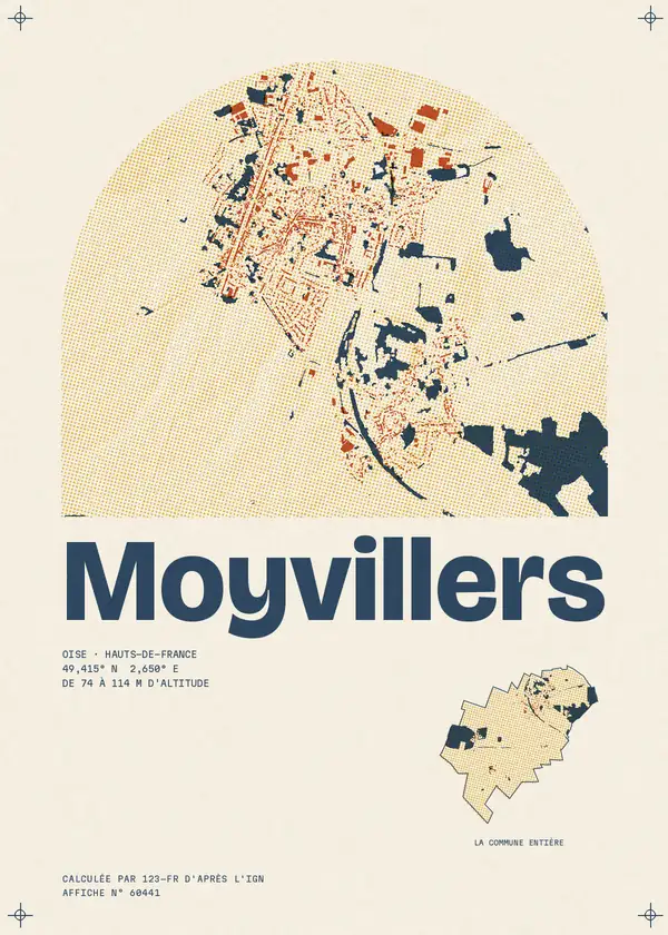 Affiche de Moyvillers, calculée par 123-fr d'après l'IGN