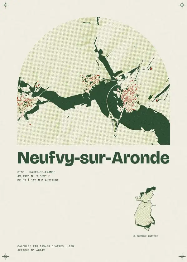 Affiche de Neufvy-sur-Aronde, calculée par 123-fr d'après l'IGN