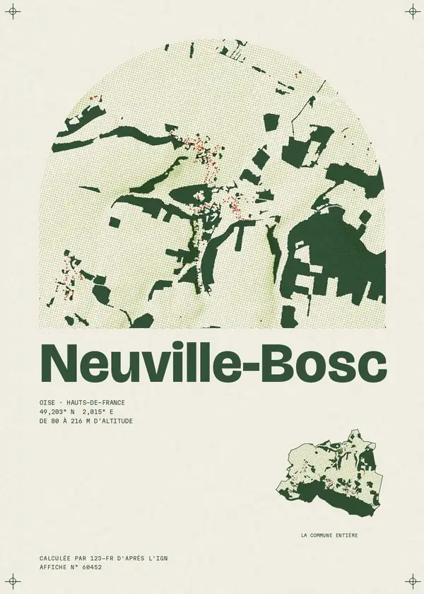 Affiche de Neuville-Bosc, calculée par 123-fr d'après l'IGN