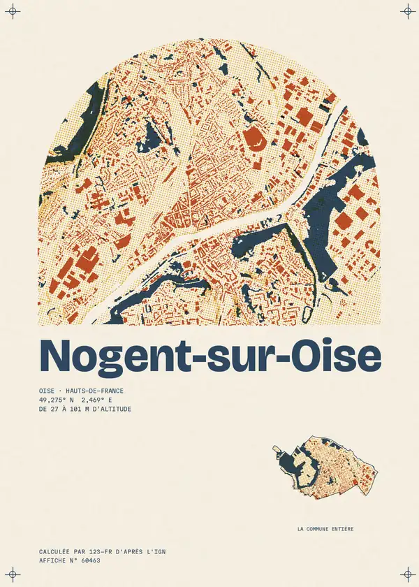 Affiche de Nogent-sur-Oise, calculée par 123-fr d'après l'IGN