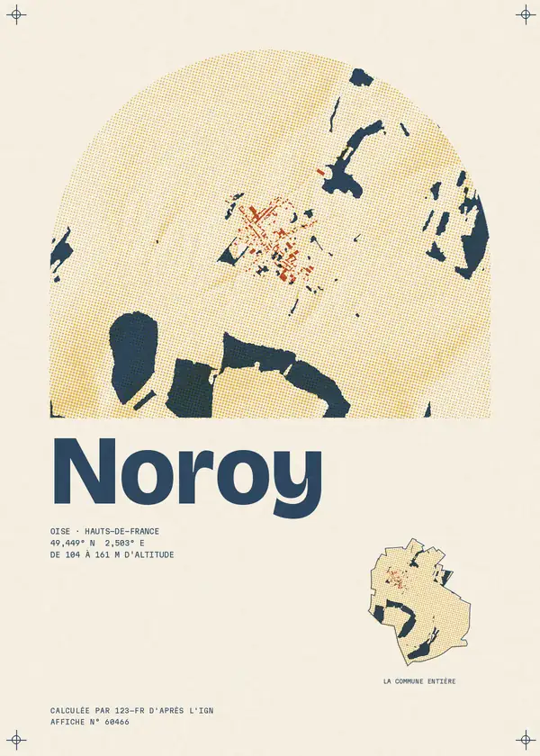 Affiche de Noroy, calculée par 123-fr d'après l'IGN