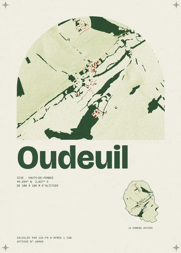 Affiche de Oudeuil, calculée par 123-fr d'après l'IGN