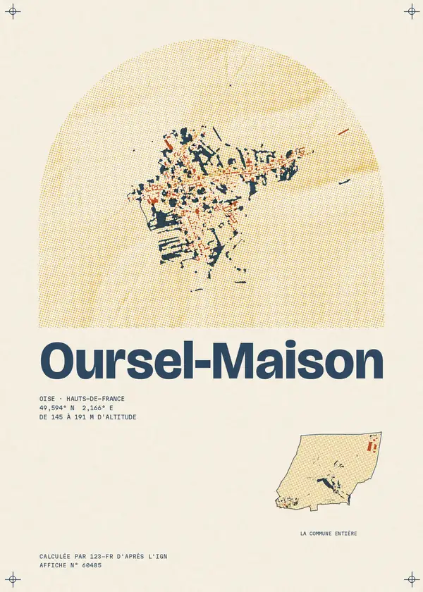 Affiche de Oursel-Maison, calculée par 123-fr d'après l'IGN
