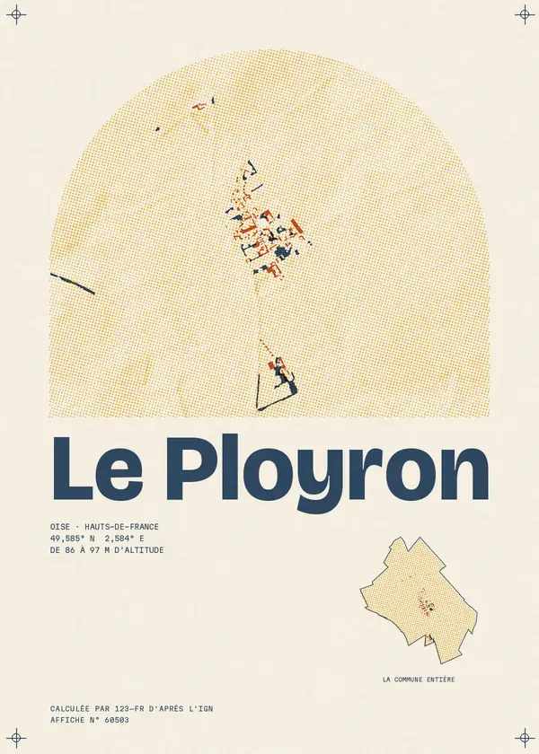 Affiche de Le Ployron, calculée par 123-fr d'après l'IGN