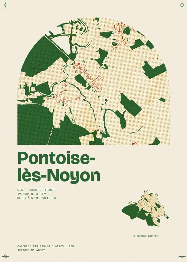 Affiche de Pontoise-lès-Noyon, calculée par 123-fr d'après l'IGN
