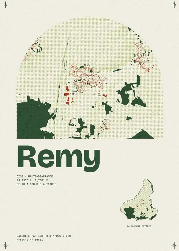 Affiche de Remy, calculée par 123-fr d'après l'IGN