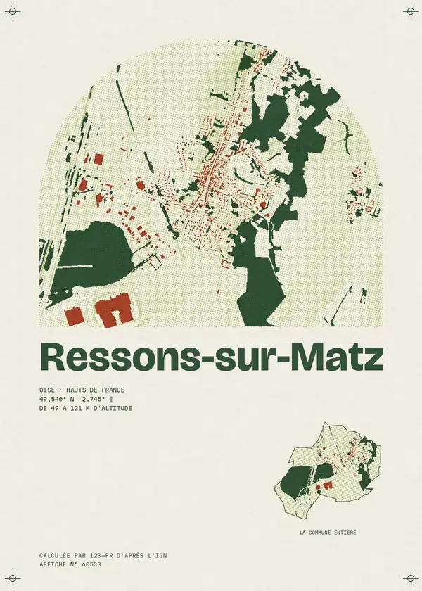 Affiche de Ressons-sur-Matz, calculée par 123-fr d'après l'IGN