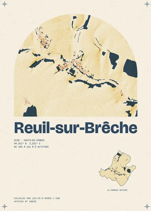 Affiche de Reuil-sur-Brêche, calculée par 123-fr d'après l'IGN