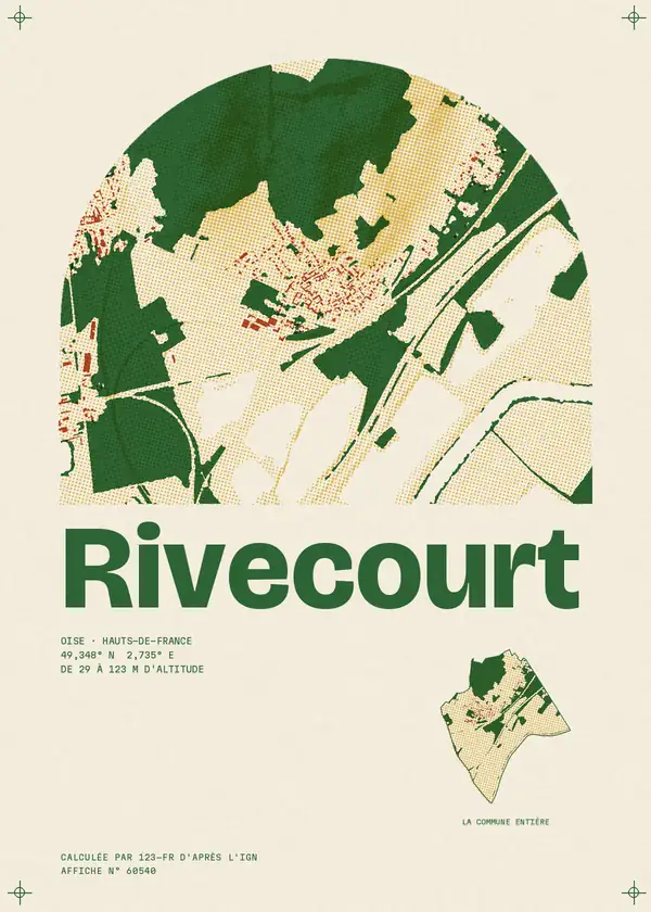 Affiche de Rivecourt, calculée par 123-fr d'après l'IGN