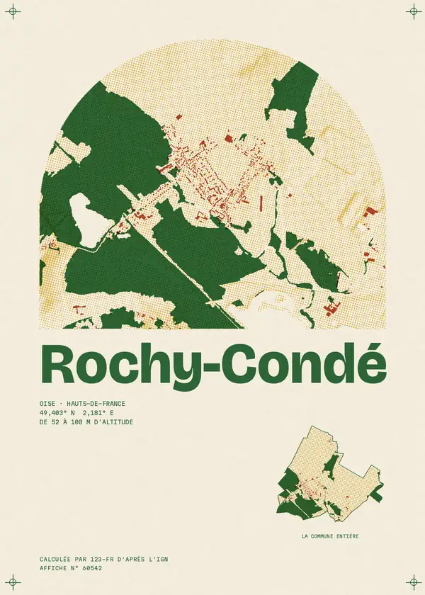 Affiche de Rochy-Condé, calculée par 123-fr d'après l'IGN