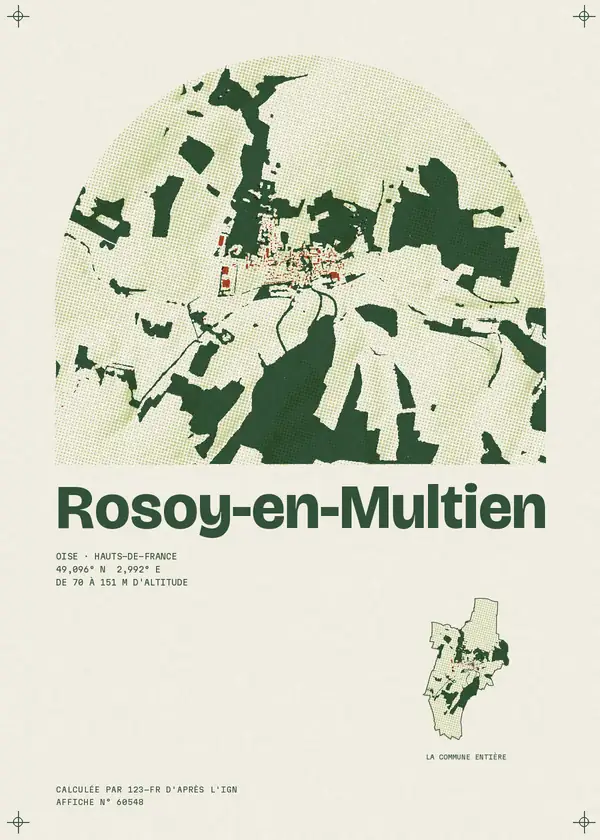 Affiche de Rosoy-en-Multien, calculée par 123-fr d'après l'IGN