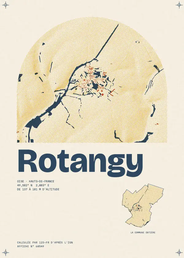 Affiche de Rotangy, calculée par 123-fr d'après l'IGN