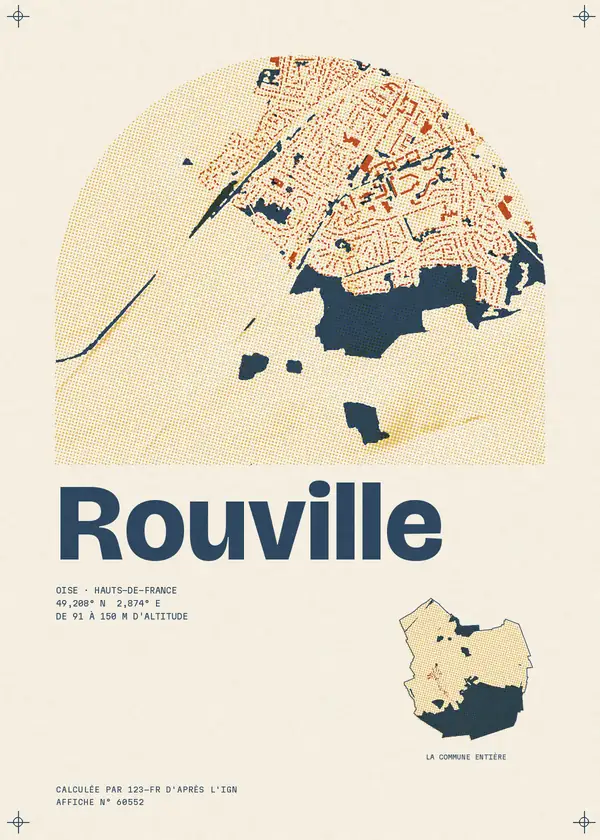 Affiche de Rouville, calculée par 123-fr d'après l'IGN
