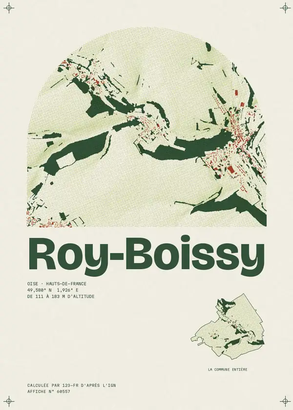 Affiche de Roy-Boissy, calculée par 123-fr d'après l'IGN