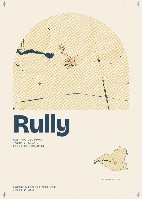 Affiche de Rully, calculée par 123-fr d'après l'IGN