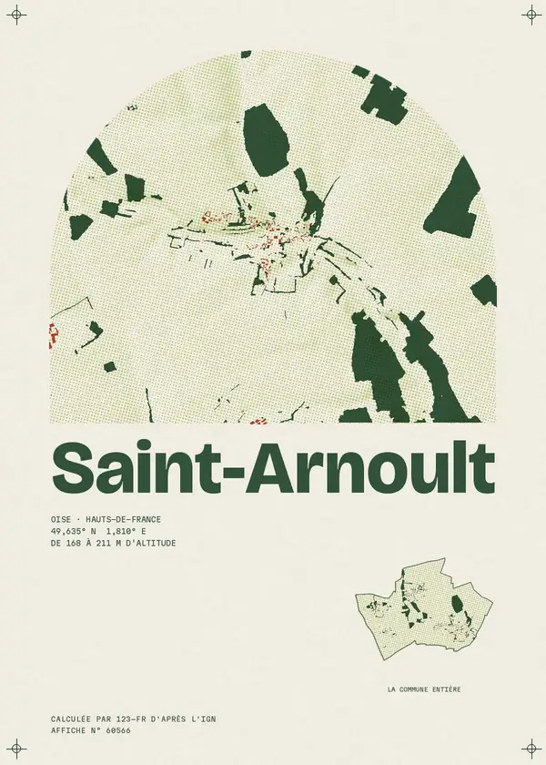 Affiche de Saint-Arnoult, calculée par 123-fr d'après l'IGN