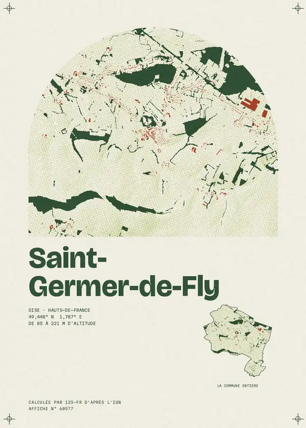 Affiche de Saint-Germer-de-Fly, calculée par 123-fr d'après l'IGN