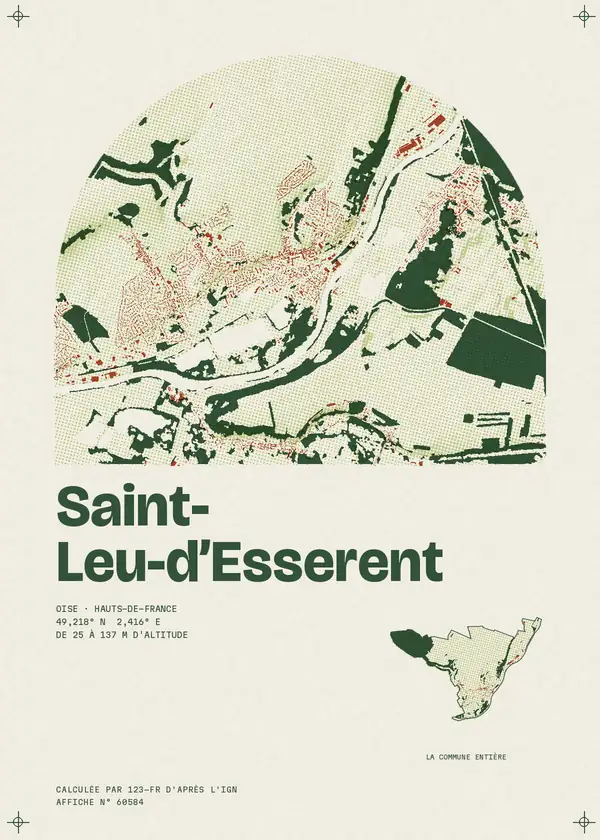 Affiche de Saint-Leu-d'Esserent, calculée par 123-fr d'après l'IGN