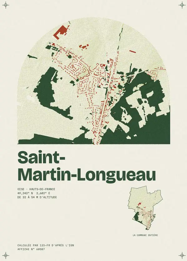 Affiche de Saint-Martin-Longueau, calculée par 123-fr d'après l'IGN