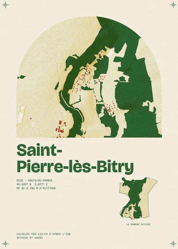 Affiche de Saint-Pierre-lès-Bitry, calculée par 123-fr d'après l'IGN