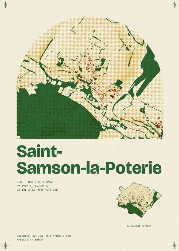Affiche de Saint-Samson-la-Poterie, calculée par 123-fr d'après l'IGN