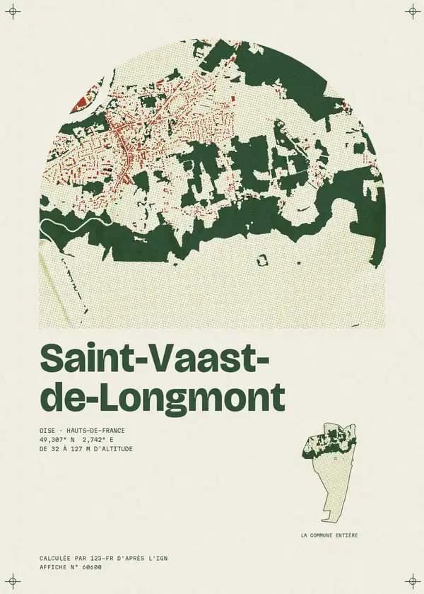 Affiche de Saint-Vaast-de-Longmont, calculée par 123-fr d'après l'IGN