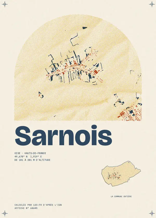 Affiche de Sarnois, calculée par 123-fr d'après l'IGN